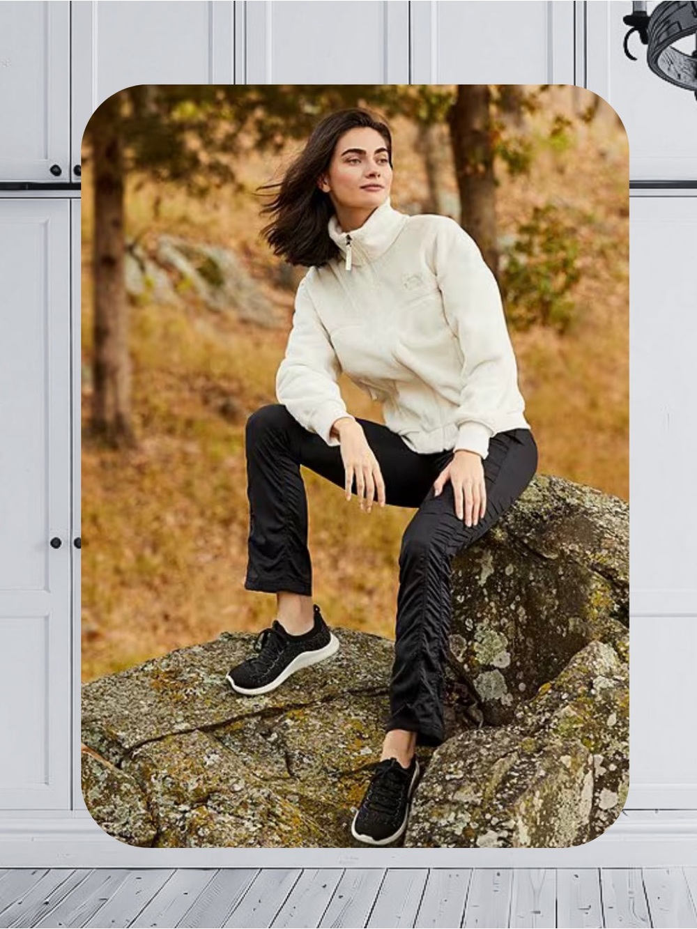 The North Face Black Ruched Track Joggers